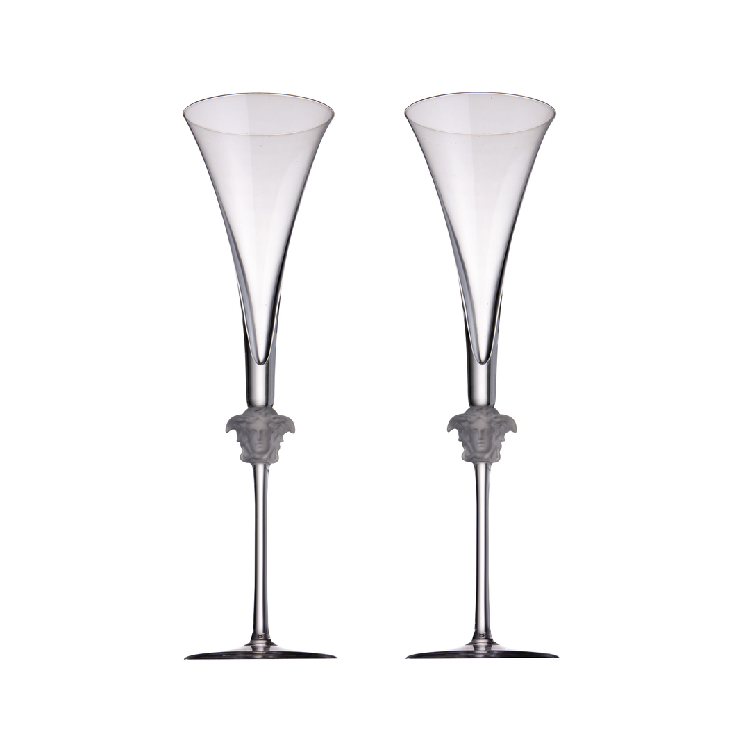 Rosenthal Versace Medusa Lumiere Champagne Pair